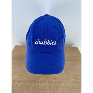 Chubbies‎ Spellout Strapback Dad Hat Cap Blue Embroidered